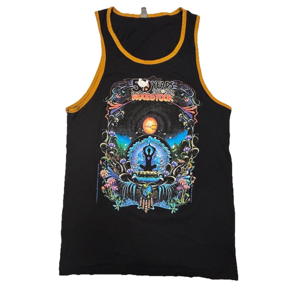 Woodstock 50 Years Tank‎ Top 1969 2019 Festival Graphic Next Level XS Retro